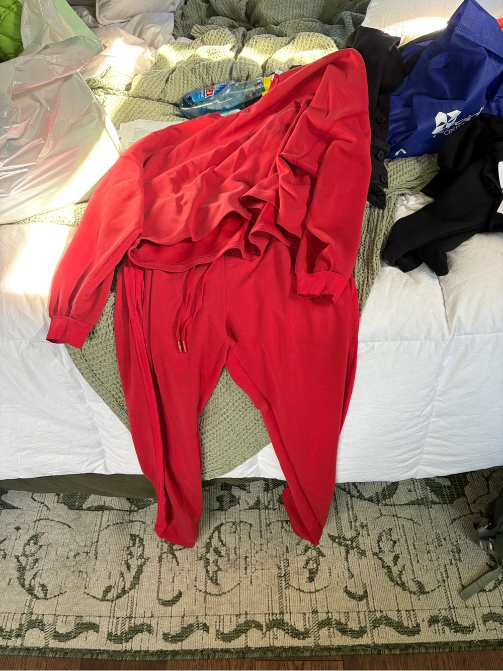 Born Primitive Red Drawstring Jogger Set - Women's Track Pants